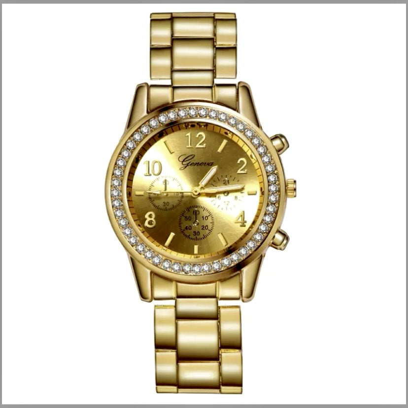 Gold Studded Watch