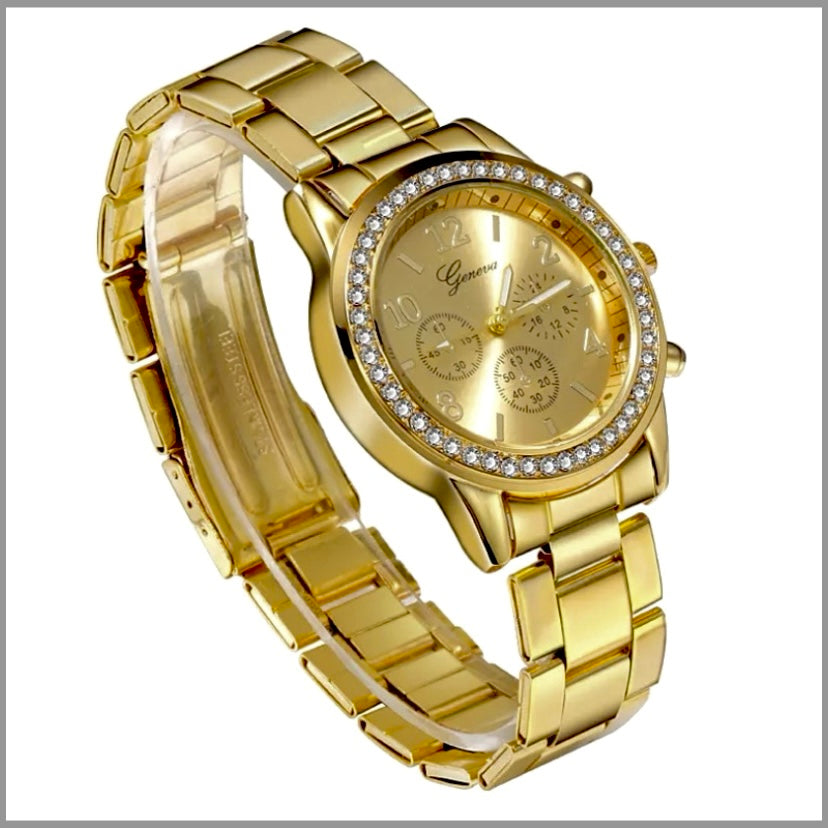 Gold Studded Watch