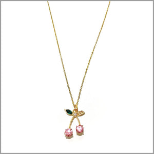 Pink Cherry Necklace